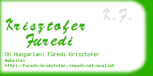 krisztofer furedi business card
